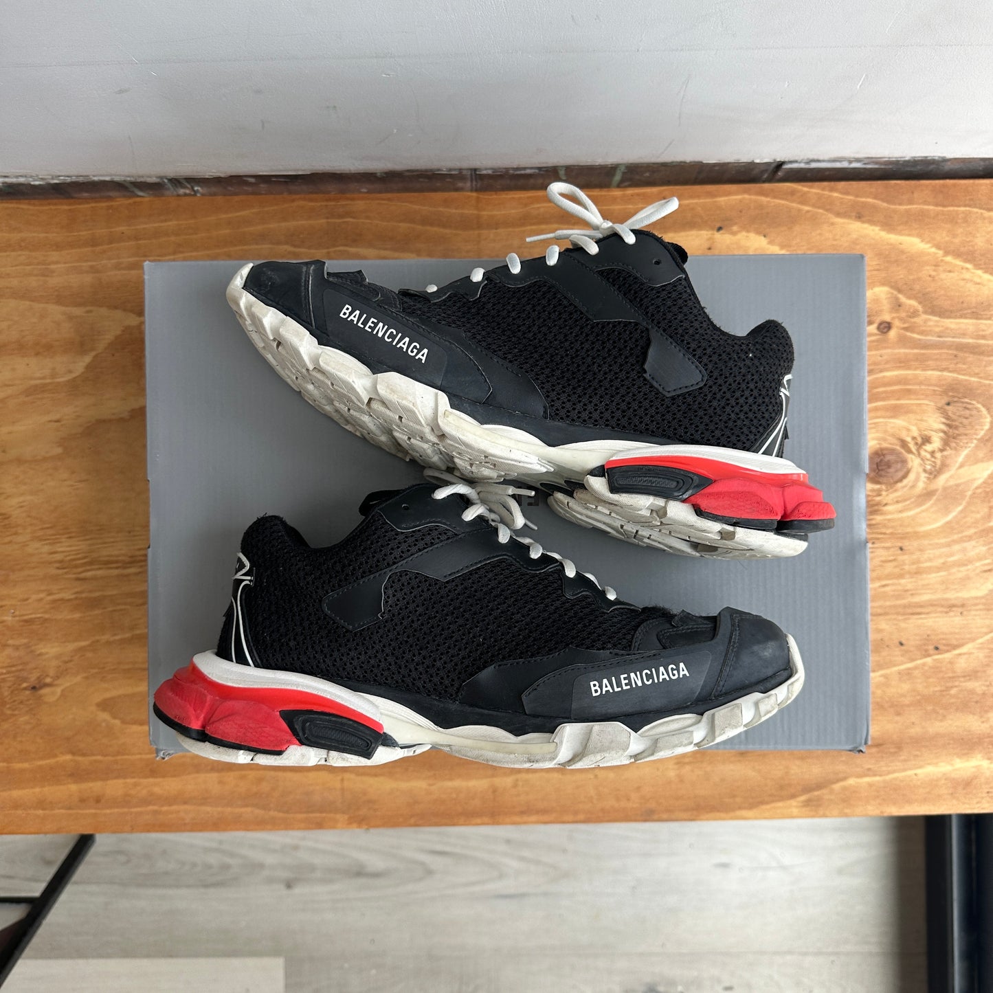 Balenciaga Track 3 "Red/Black" Size 10