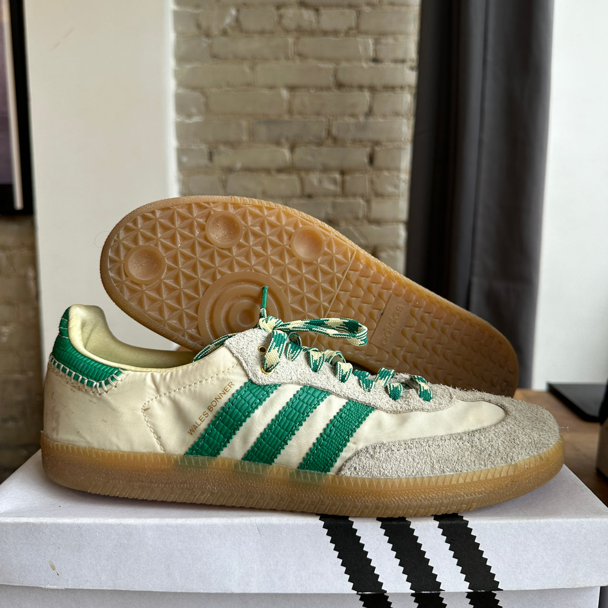 Wales Bonner Samba "White/Green" Size 11