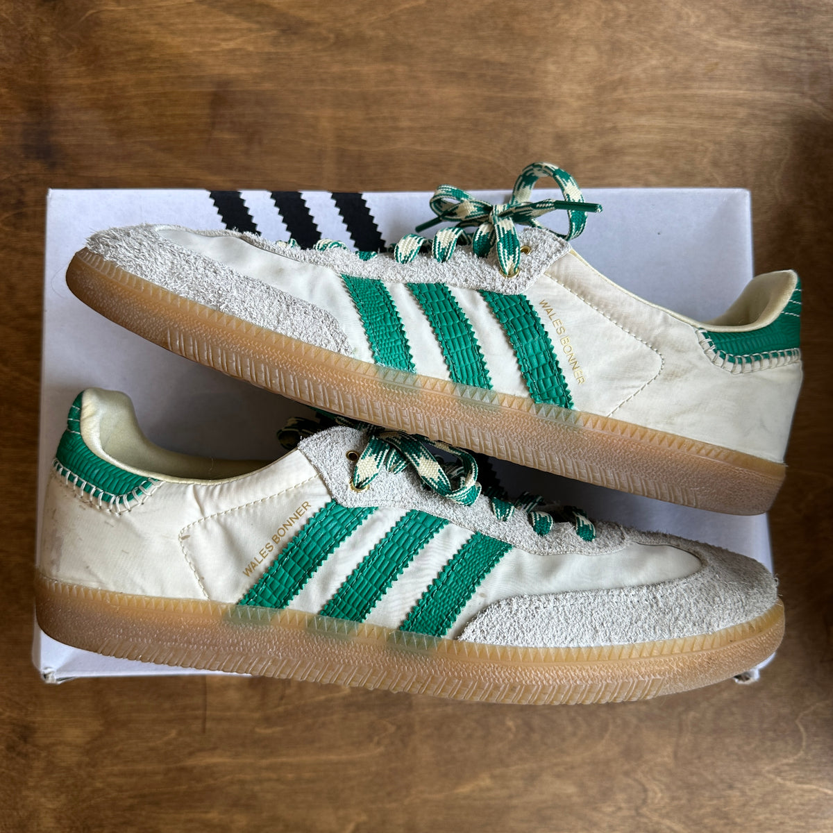 Wales Bonner Samba "White/Green" Size 11