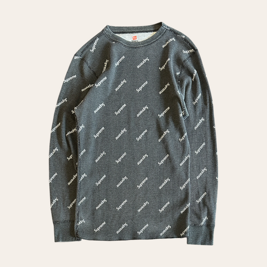 Supreme Hanes Waffle Long Sleeve Size M
