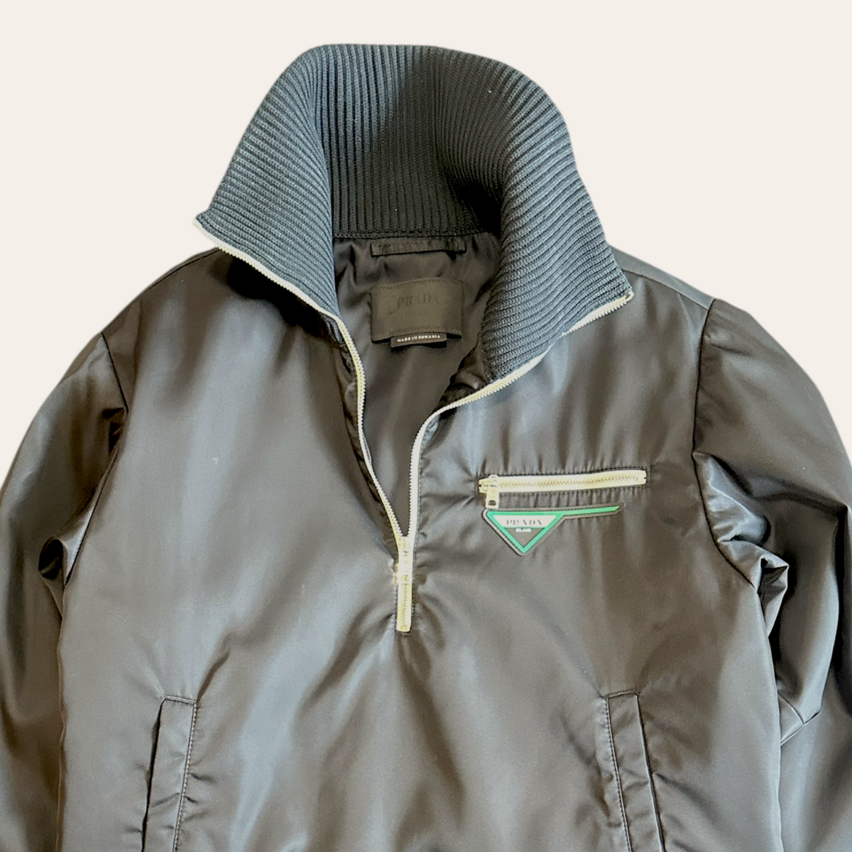 Prada 1/4 Zip Nylon Jacket Size S