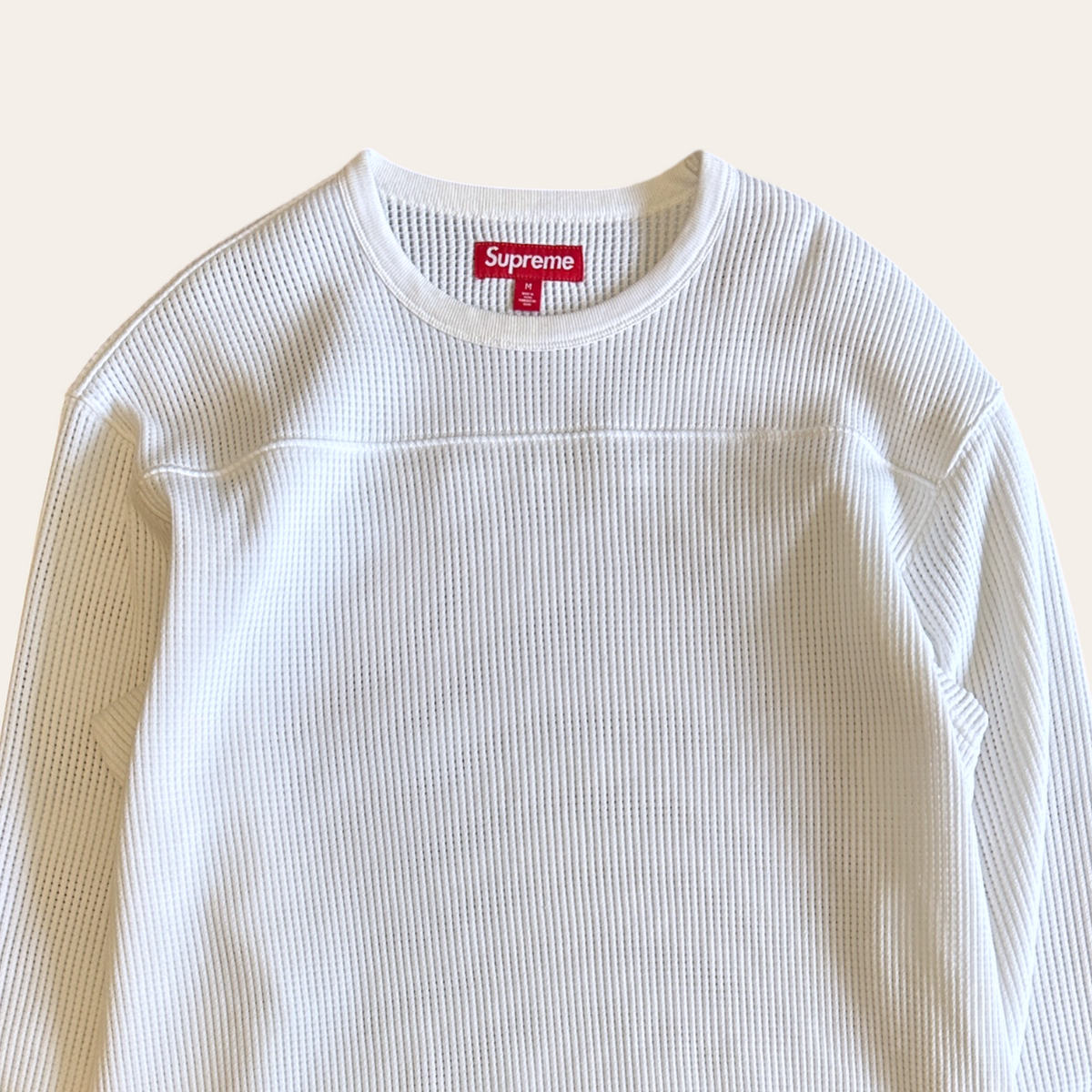 Supreme Thermal Long Sleeve White Size M