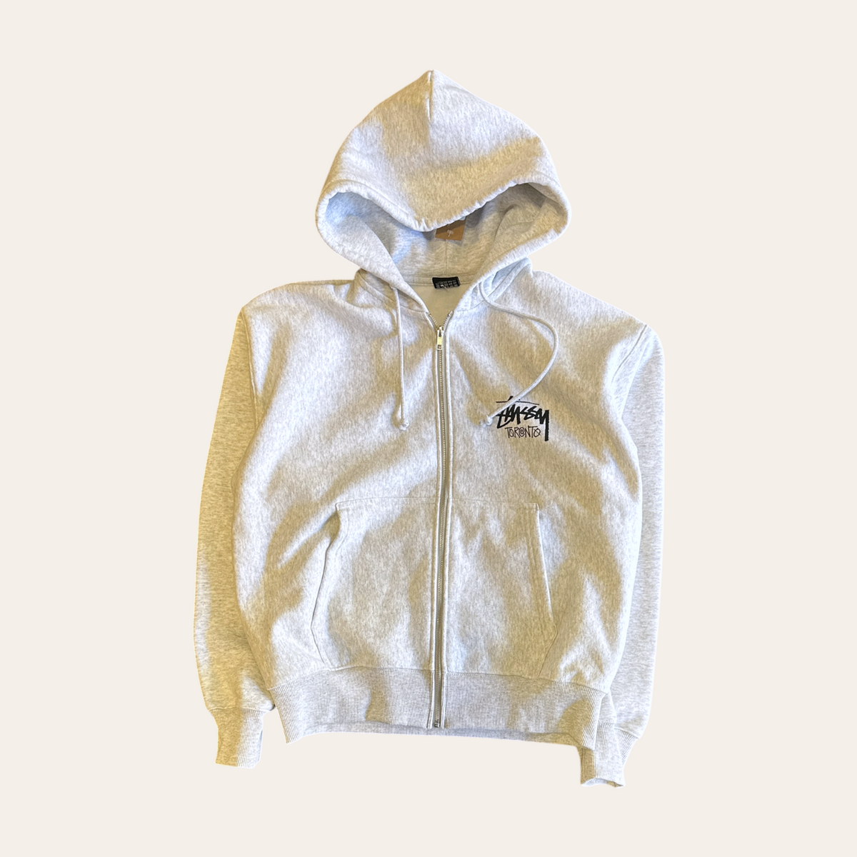 Brand New Stussy Toronto Zip Hoodie Grey Size M