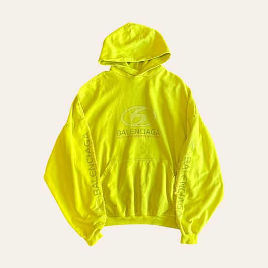 Balenciaga Surfer Hoodie Yellow Size 2