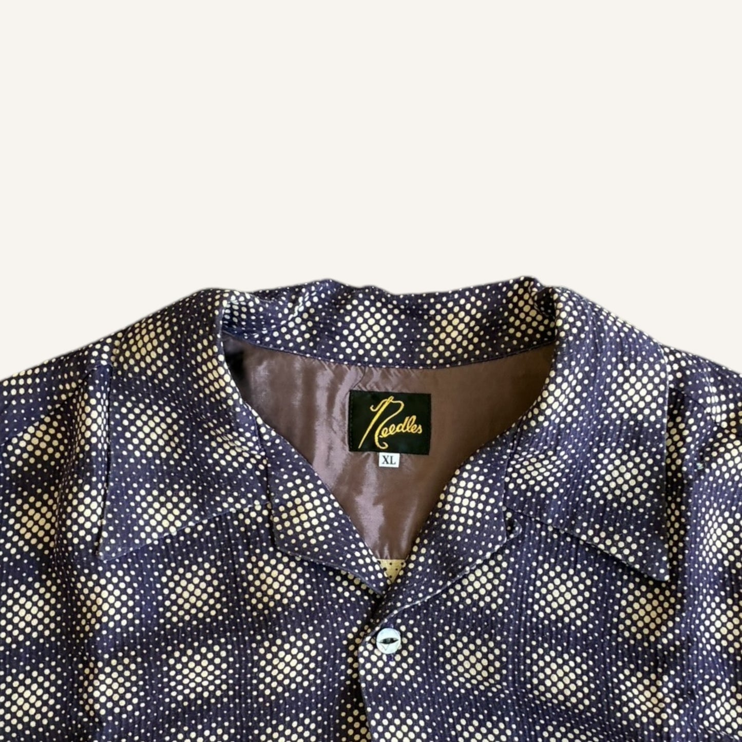 Needles Grid Shirt Purple Size XL