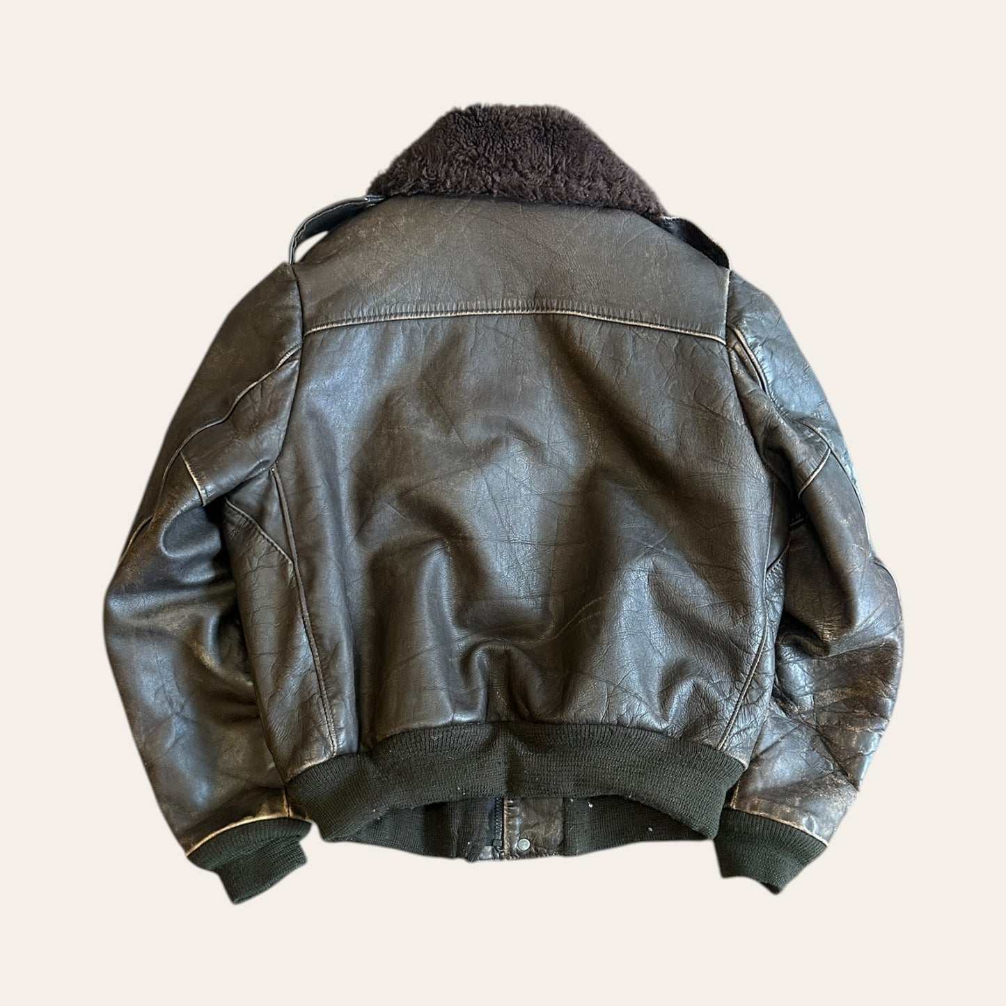 Vintage Leather Flight Jacket Size S