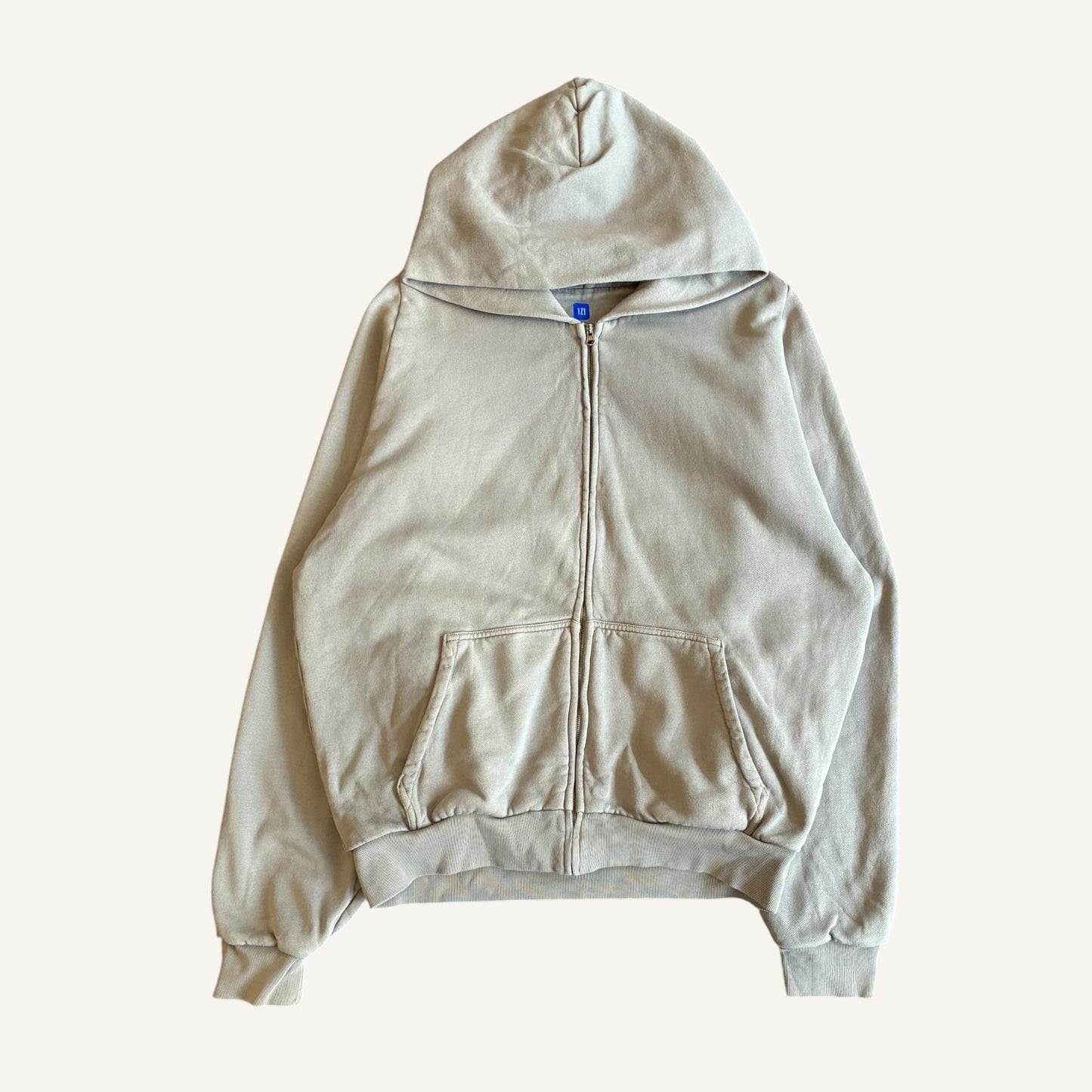 Yzy Gap Zip Hoodie Beige Size L