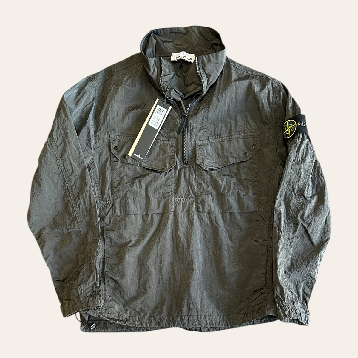 Brand New Stone Island Quarter Zip Nylon Overshirt Size S