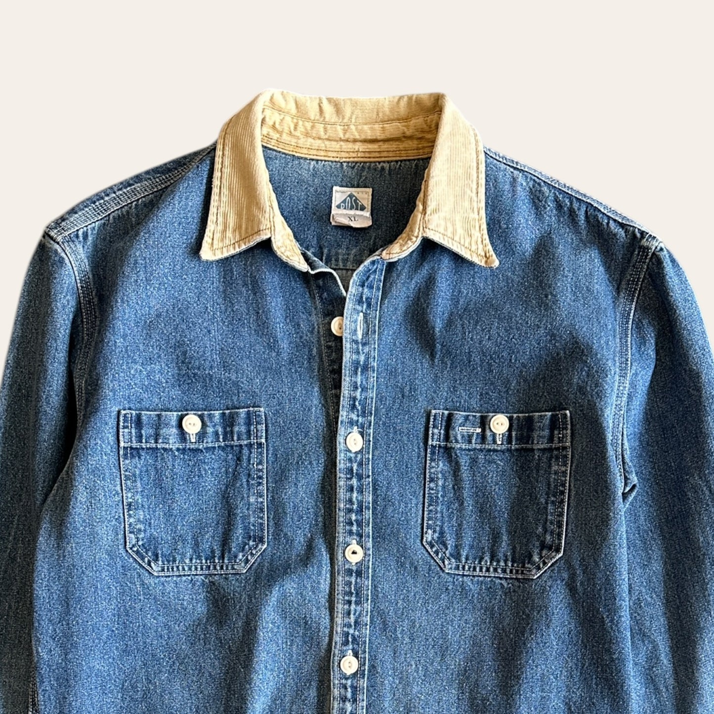 Post Overalls Denim Shirt Size XL