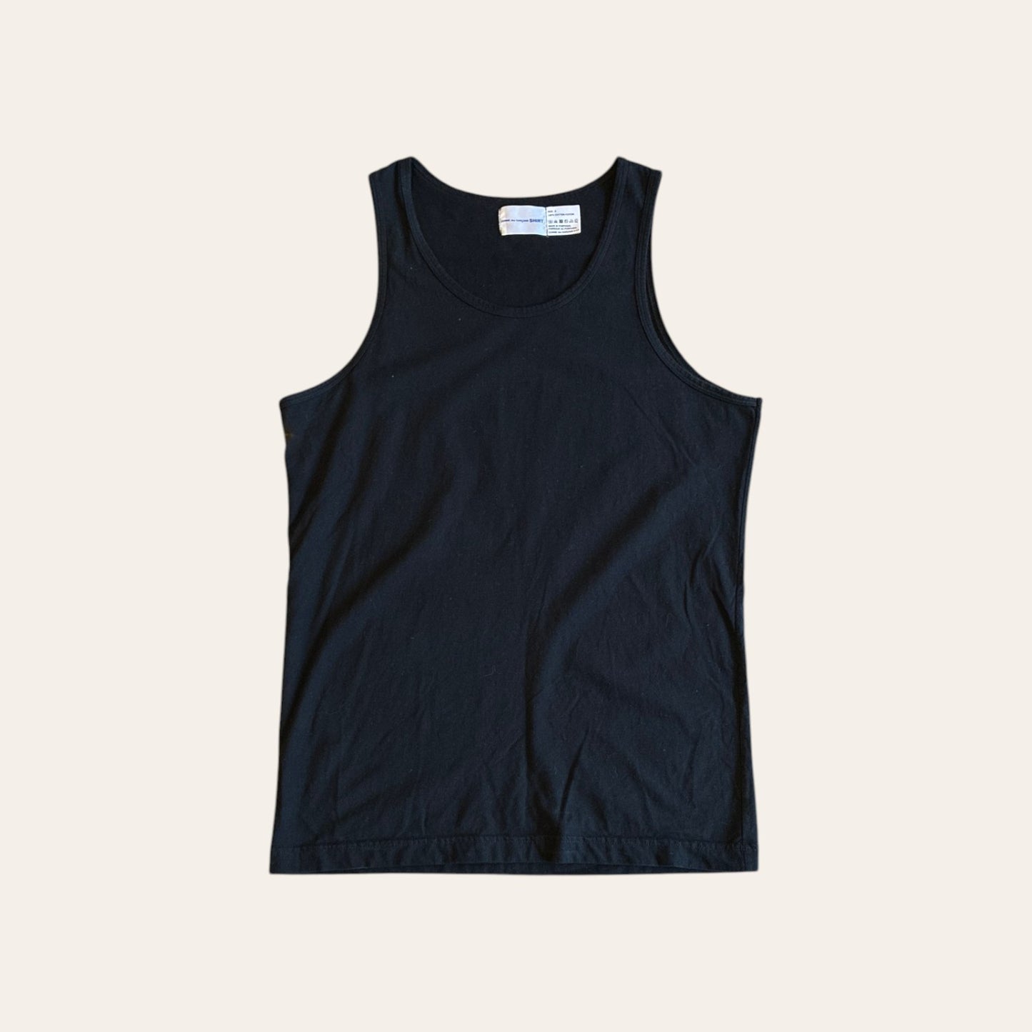 CDG Shirt Tank Top Black Size S