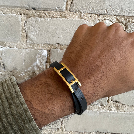 Hermes Double Tour Leather Bracelet