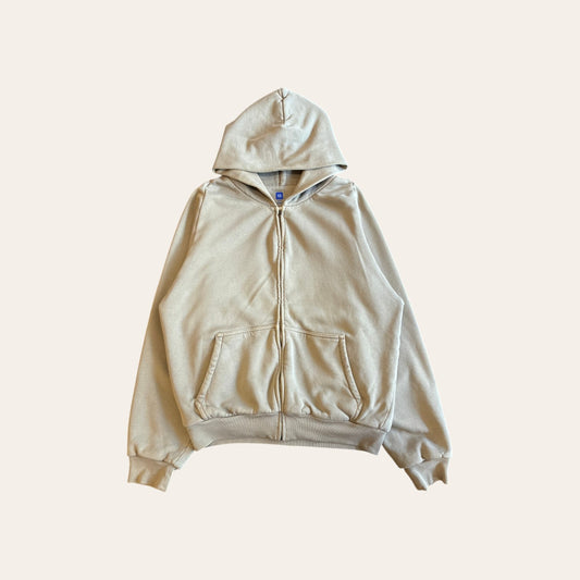 Yzy Gap Zip Hoodie Beige Size M