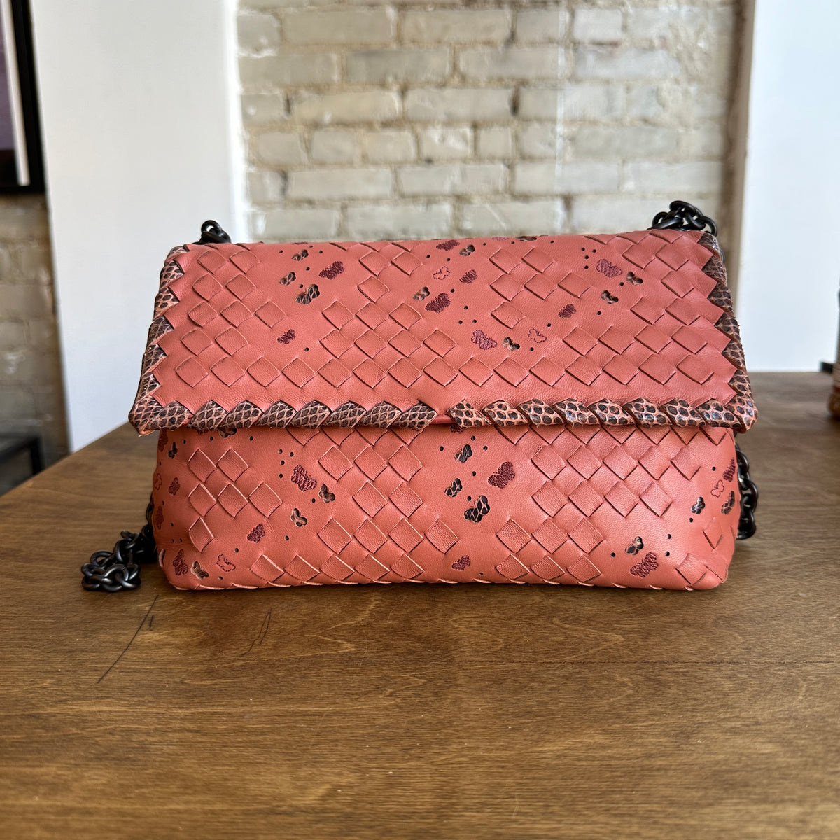 Bottega Veneta Intrecciato Butterfly Olimpia Flap Bag