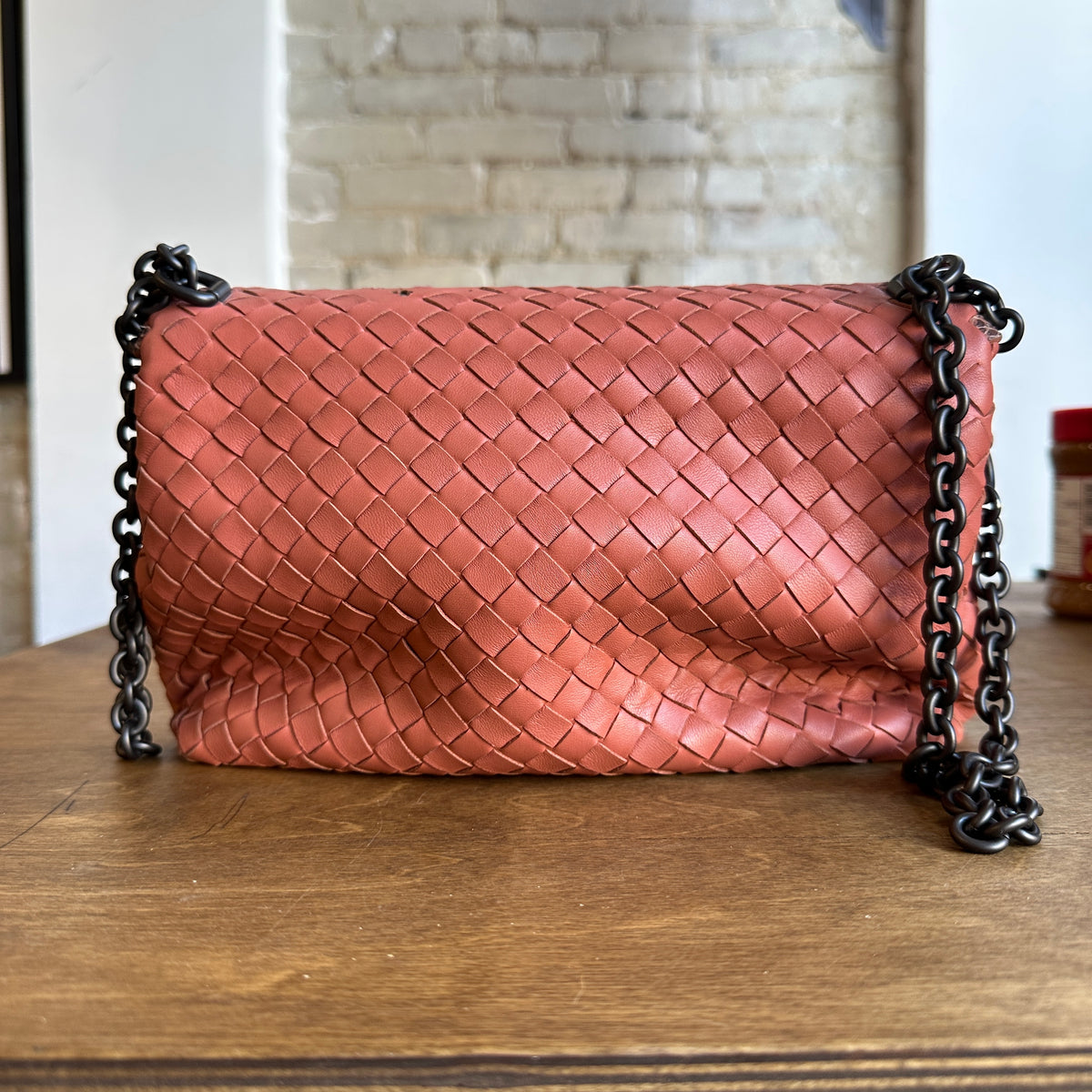 Bottega Veneta Intrecciato Butterfly Olimpia Flap Bag