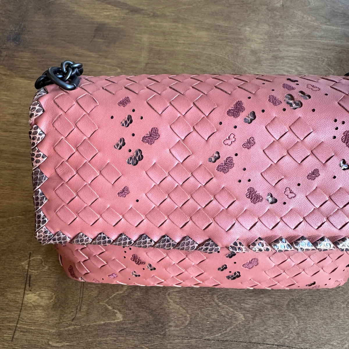 Bottega Veneta Intrecciato Butterfly Olimpia Flap Bag