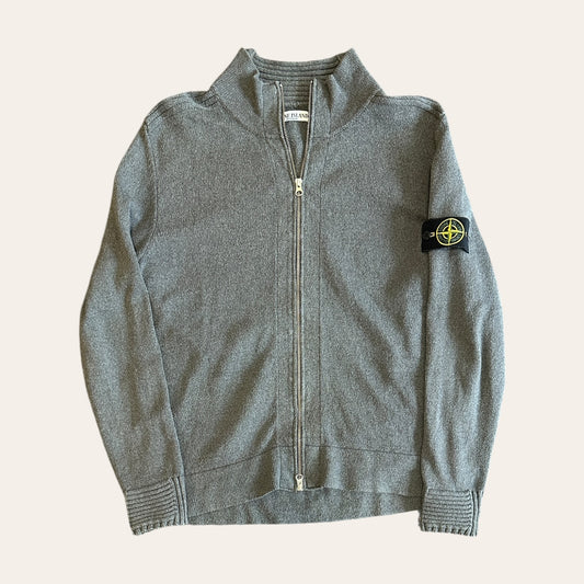 2011 Stone Island Zip Up Knit Grey Size L