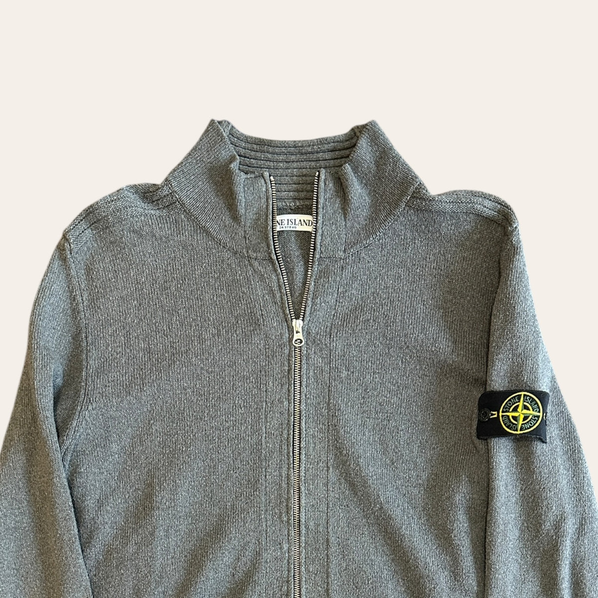 2011 Stone Island Zip Up Knit Grey Size L