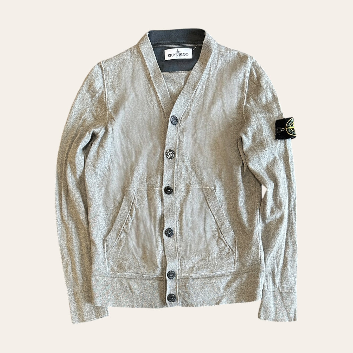 2012 Stone Island Wool Cardigan Grey Size M