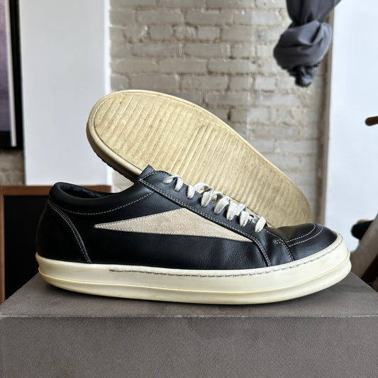 Rick Owens Lido Vintage Sneakers "Black Milk" Size 13