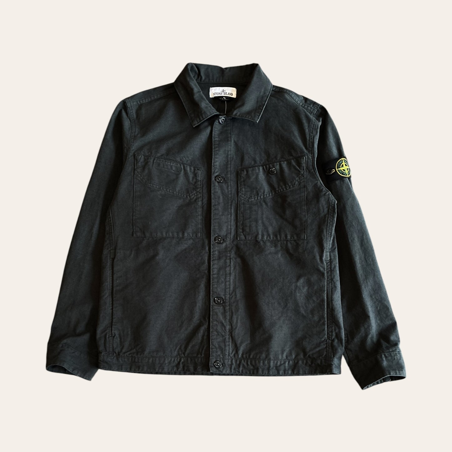 Brand New Stone Island Button up Jacket Washed Black Size M