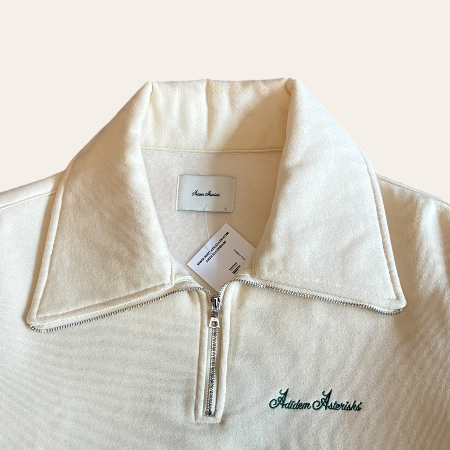 Adidem Asterisks Quarter Zip Cream Size L