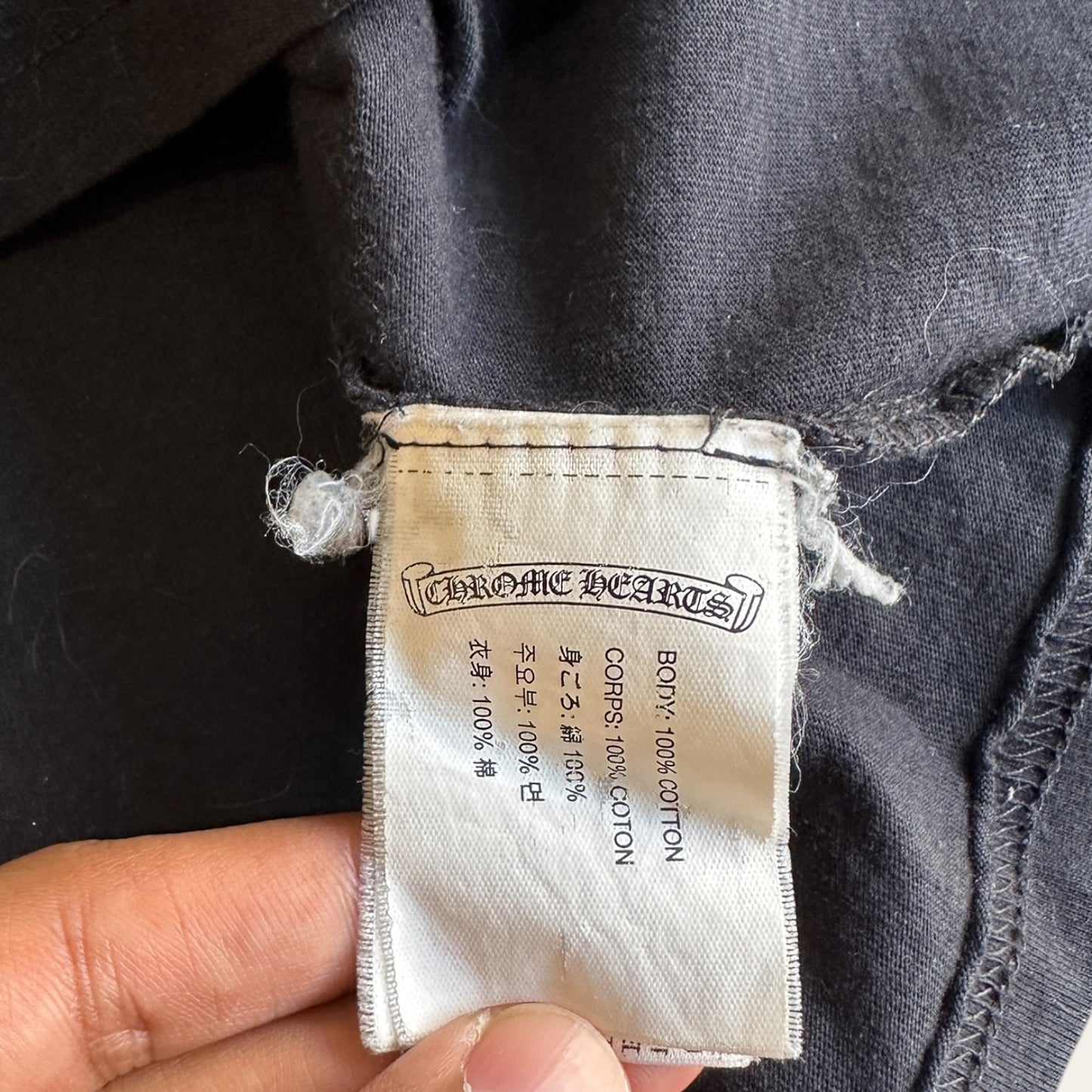 Chrome Hearts Script Collar Logo Long Sleeve Size M
