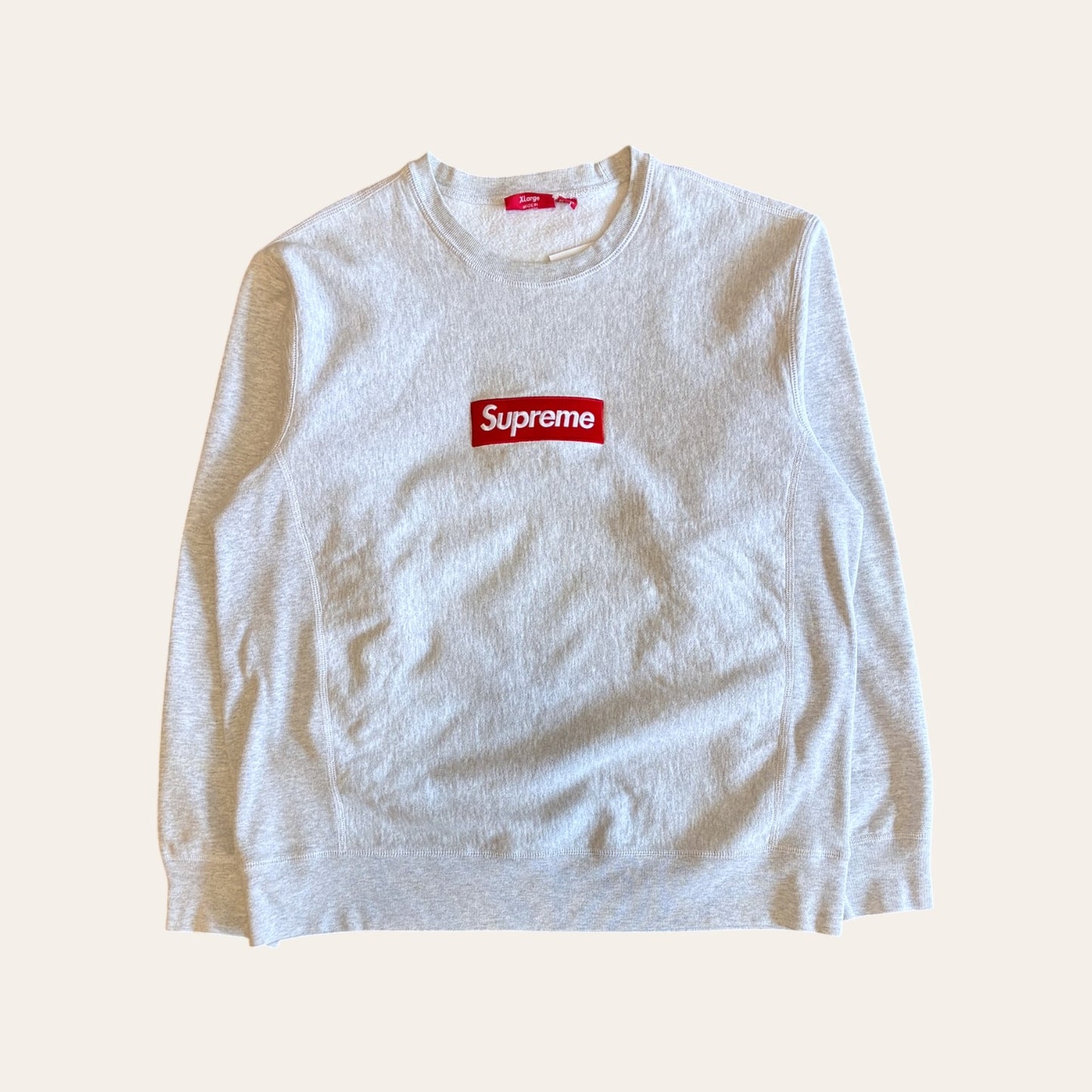 Supreme Box Logo Sweater Grey Size XL