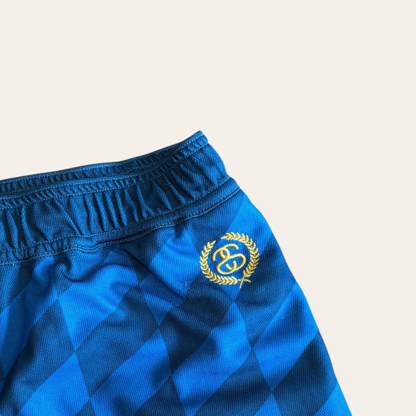 Stussy Football Shorts 'Blue' Size S