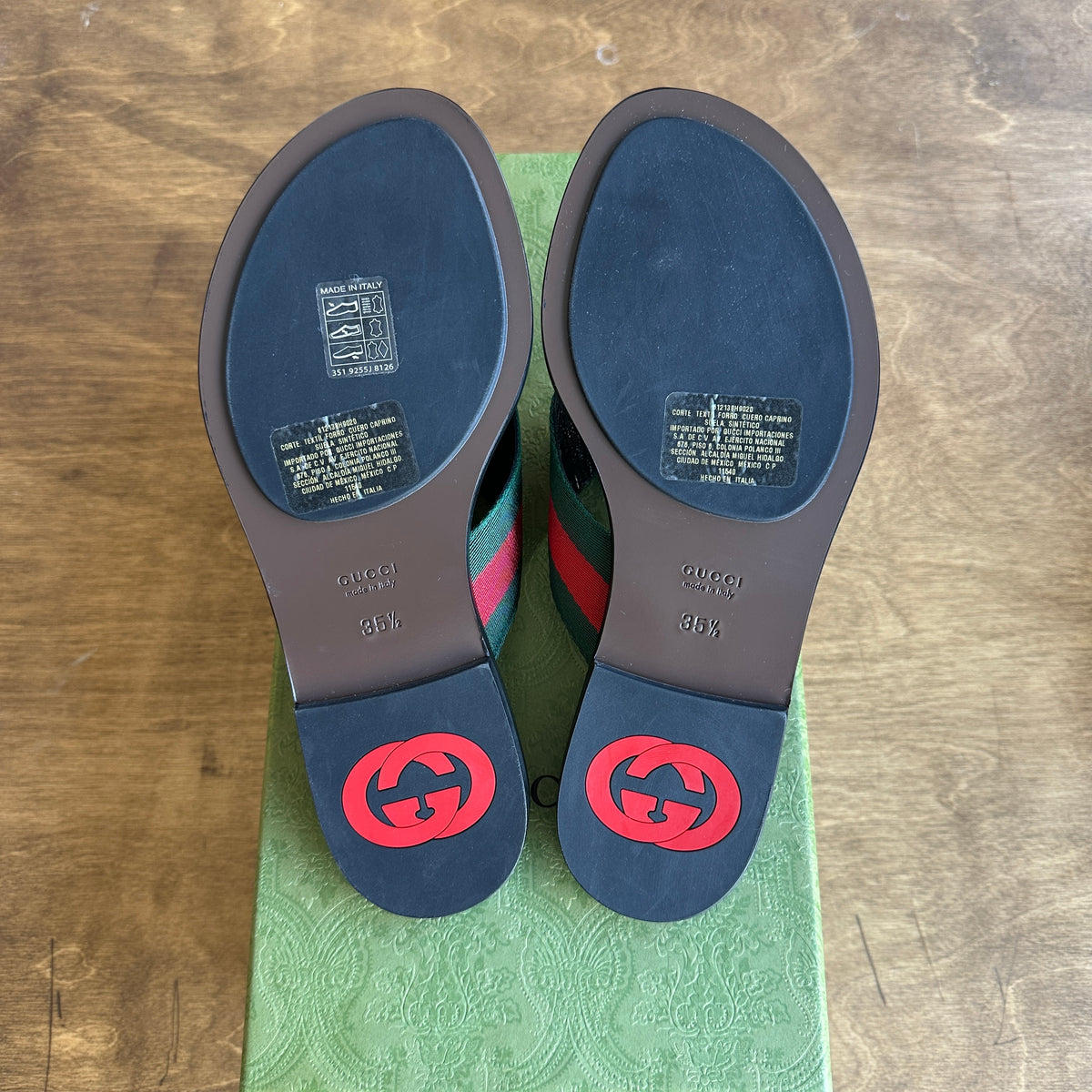 Brand New Gucci Kika Web Sandles Size 35.5