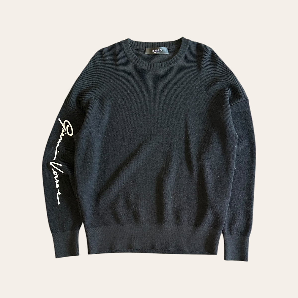Versace Knit Sweater Black Size L