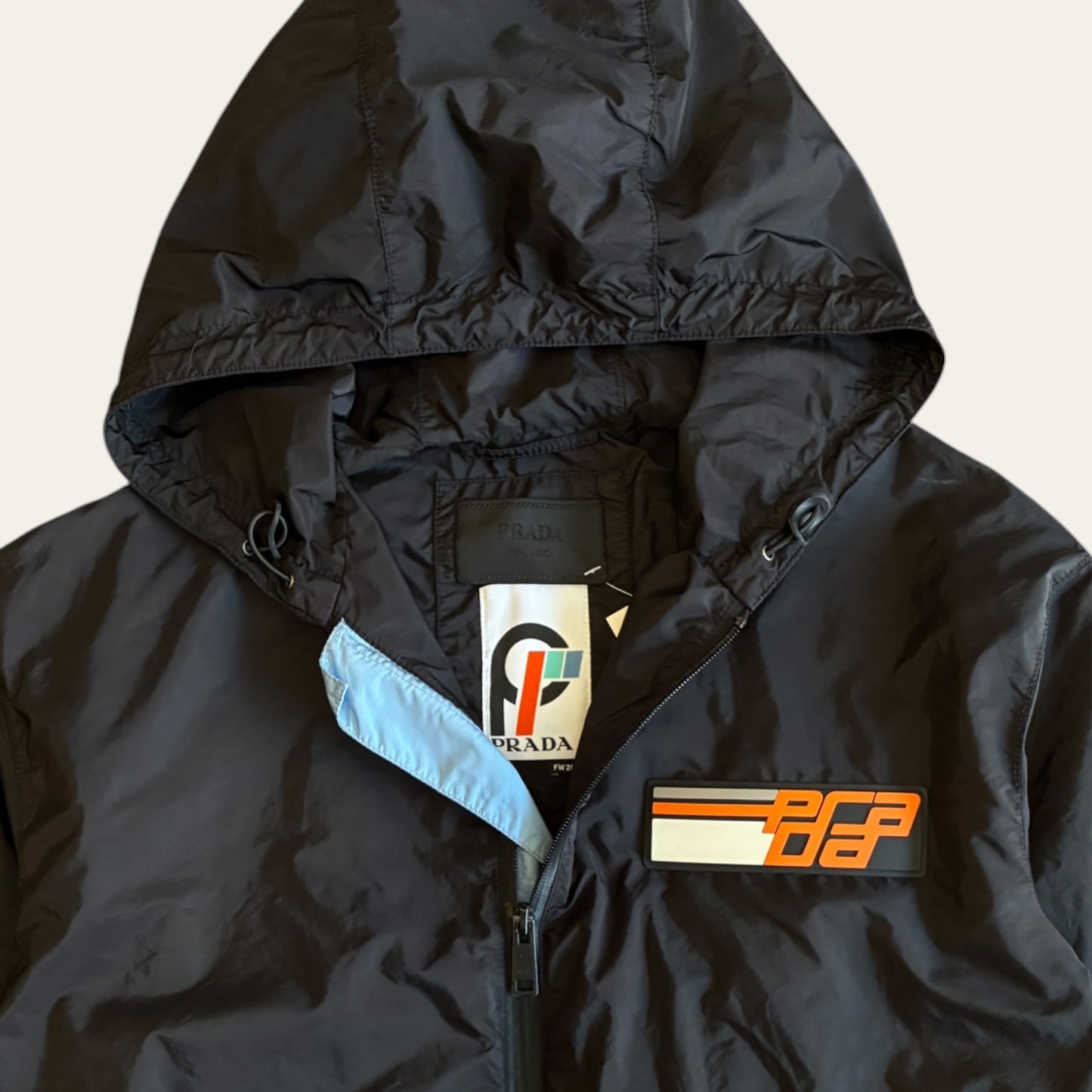 FW18 Prada Windbreaker Jacket Black Size M
