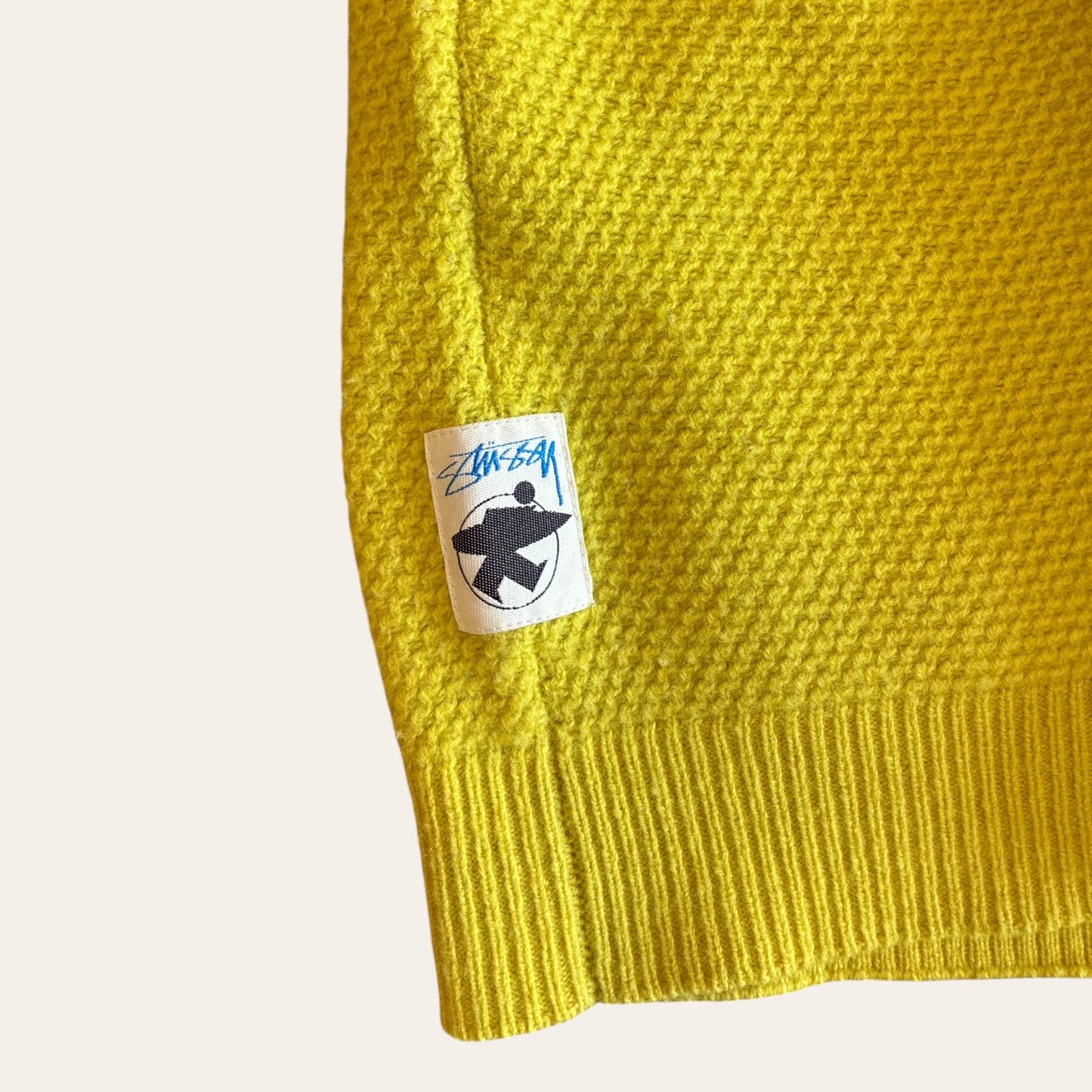 Stussy Wool Zip Hoodie Yellow Size L