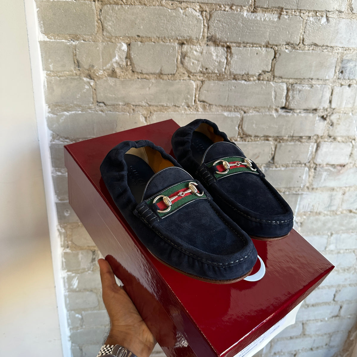 Brand New Gucci Horsebit 1953 Loafer Suede Size 8.5