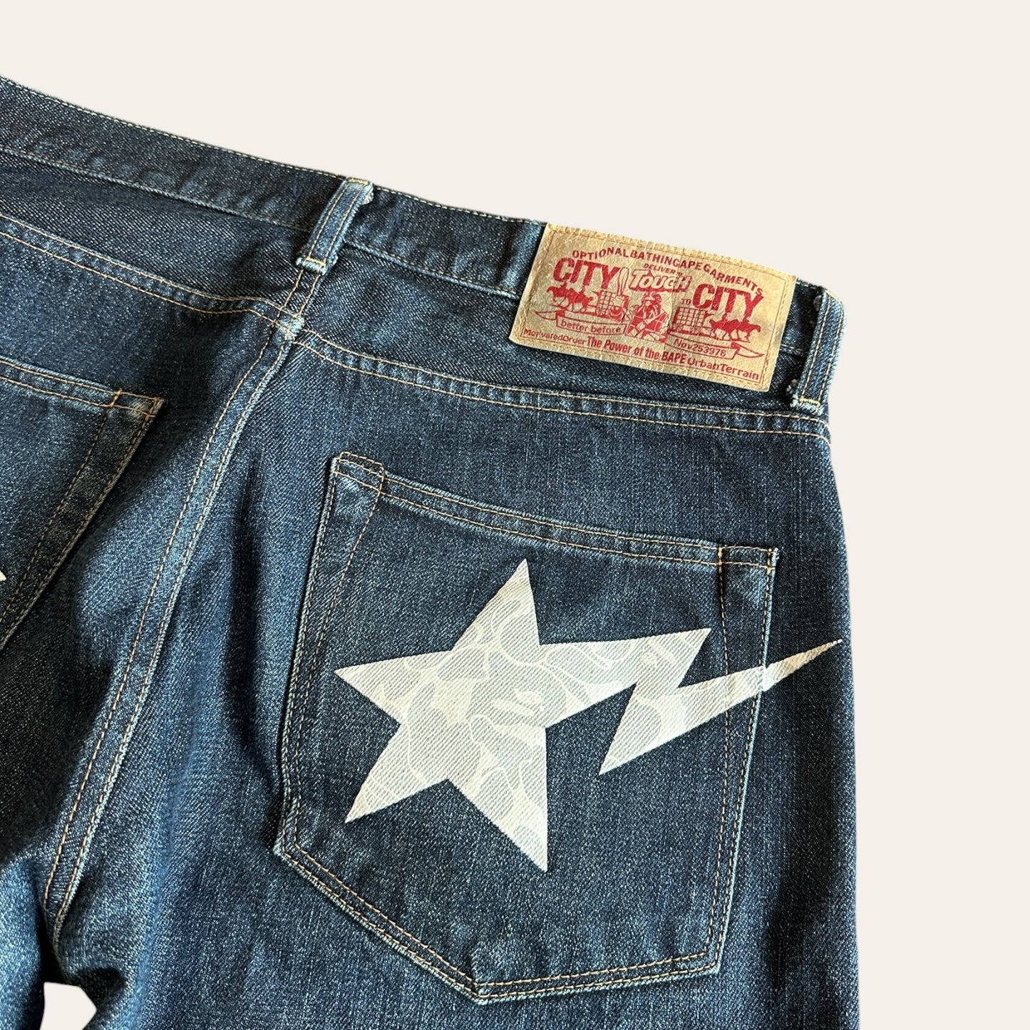 00s Bape Bapesta Jeans Size 34