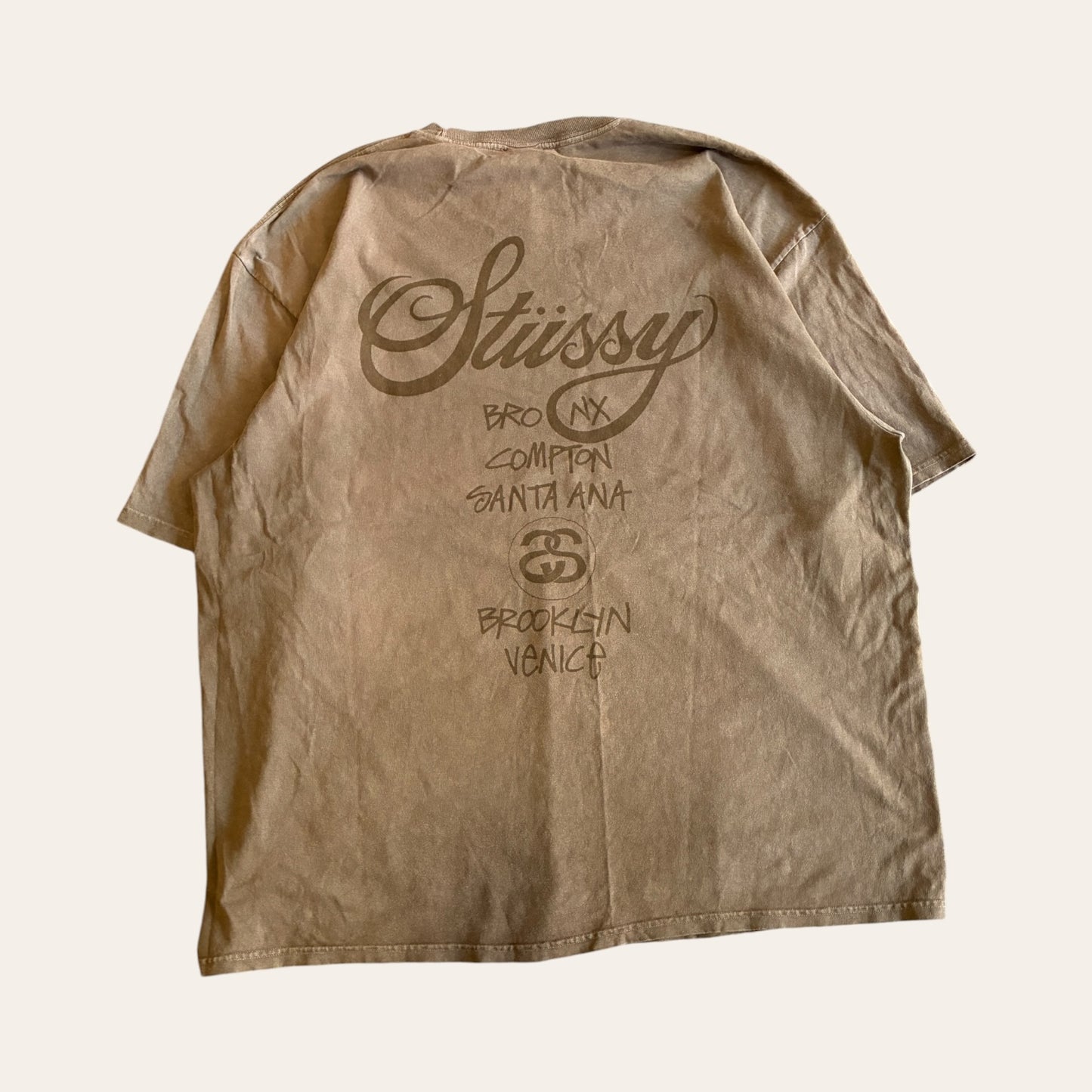 Stussy World Tour Tee Brown Size XXL