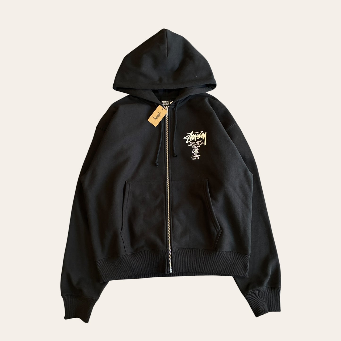 Brand New Stussy World Tour Zip Hoodie Size L