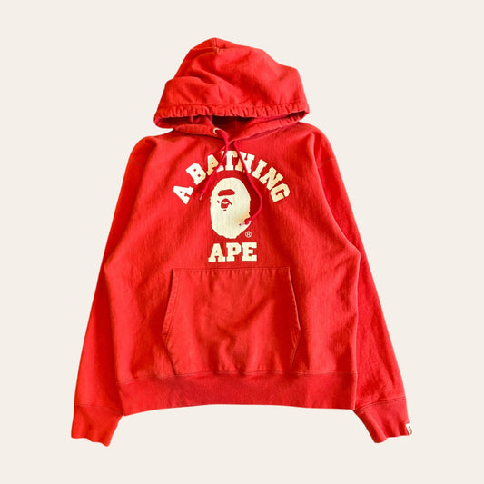 Bape Collegiate Hoodie Red Size M