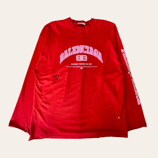Balenciaga Distressed Long Sleeve Size XL