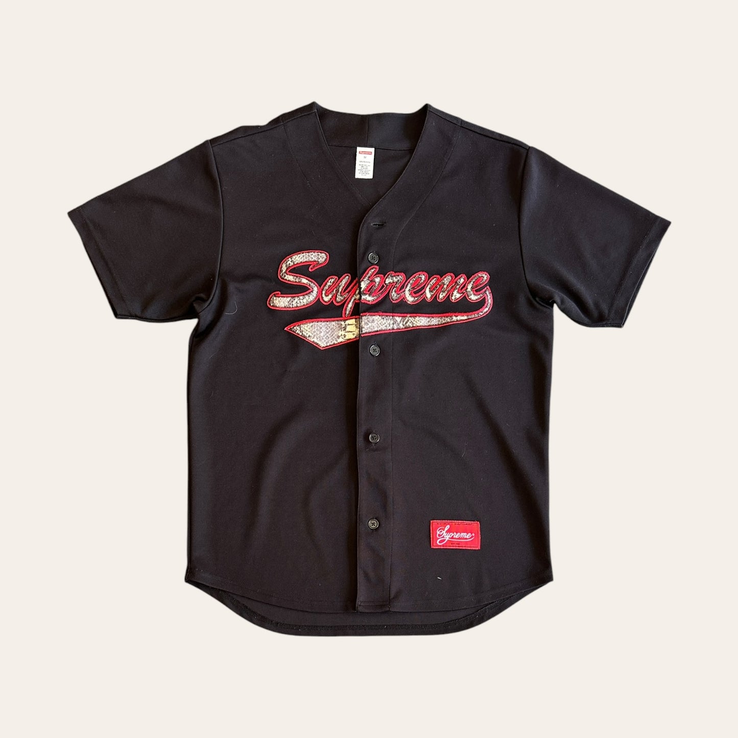 SS17 Supreme Snake Script Jersey Size M