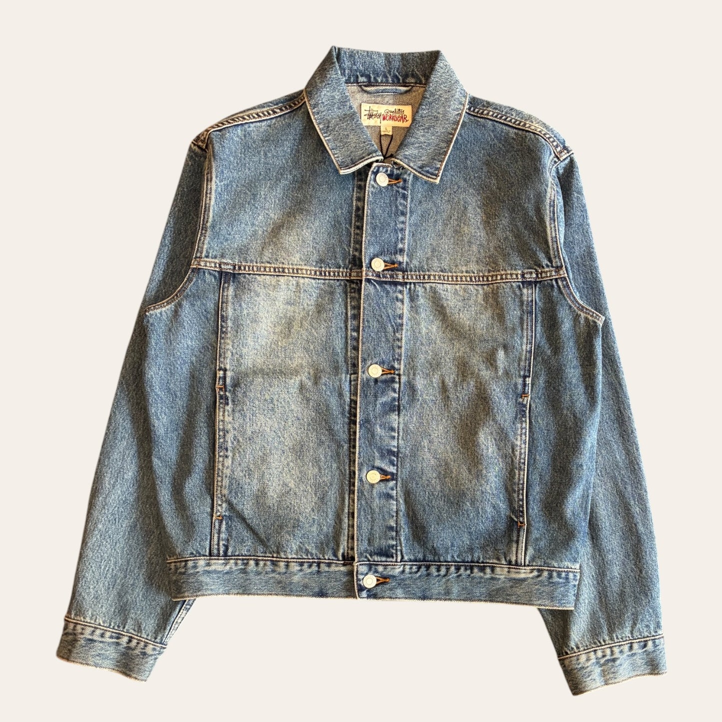 Brand New Stussy Trucker Denim Vtg Size L