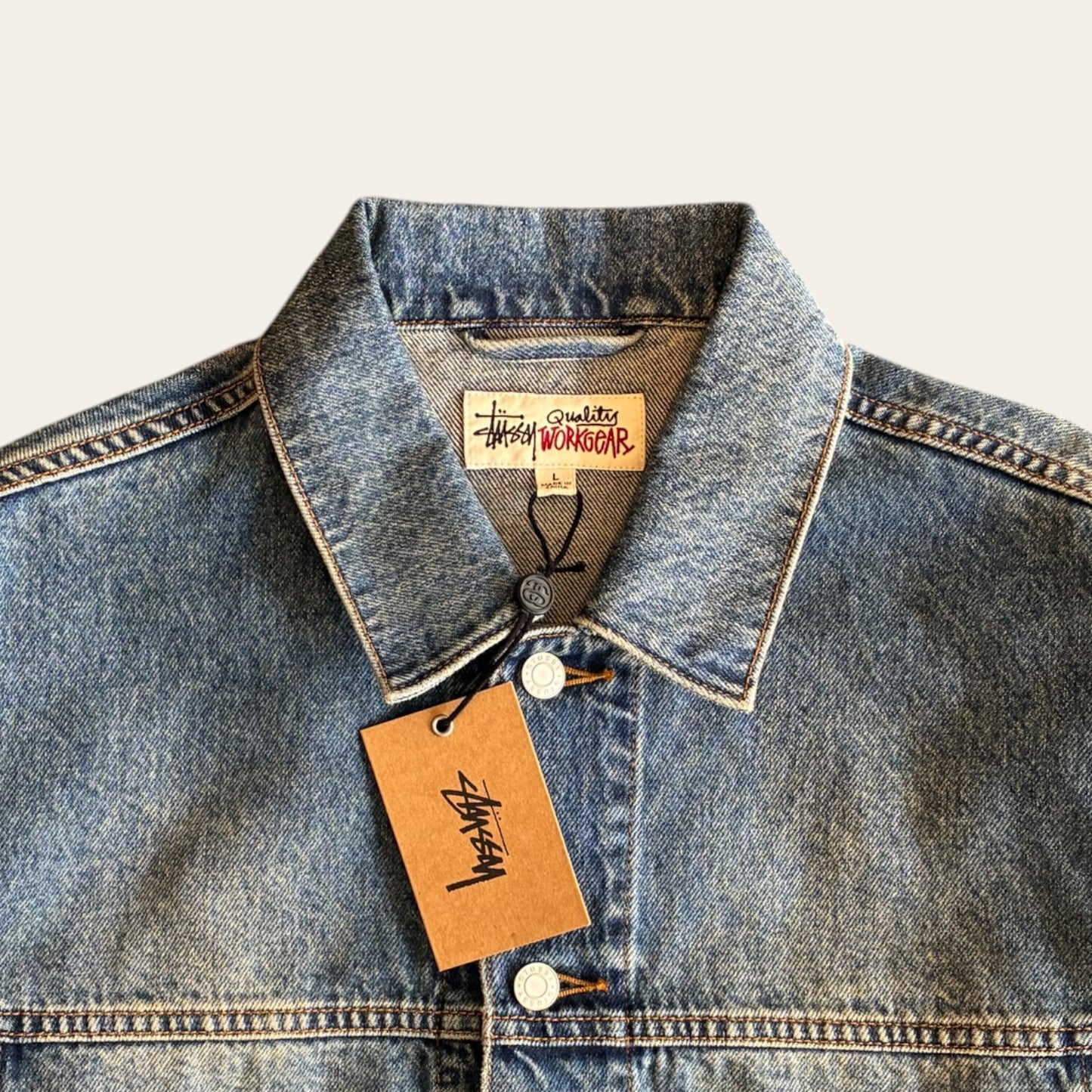 Brand New Stussy Trucker Denim Vtg Size L