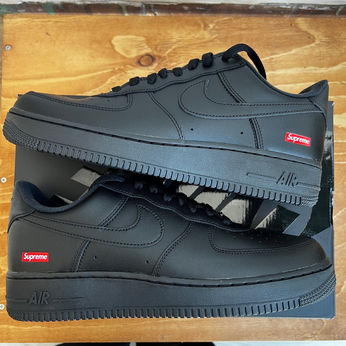 Brand New Supreme X Air Force 1 "Black" Size 10