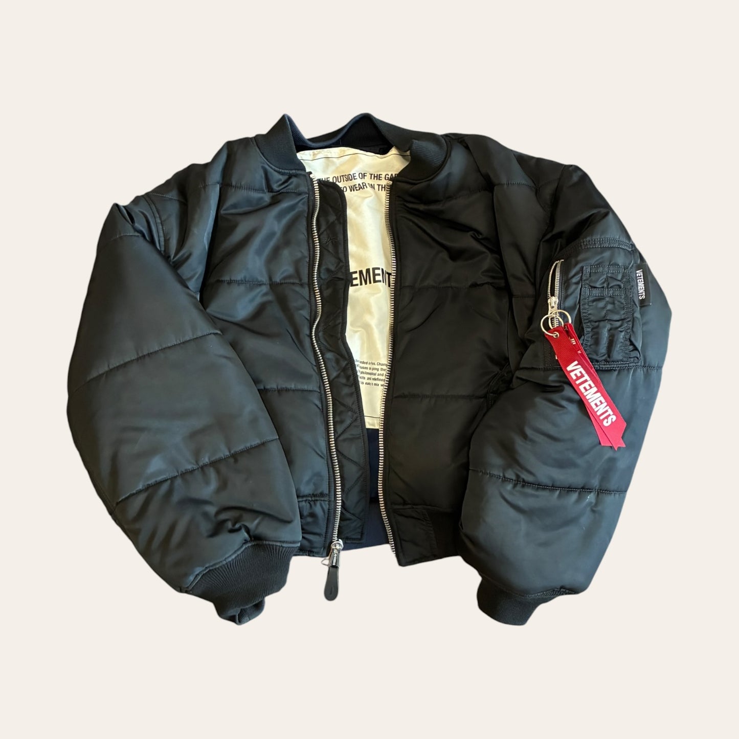 Vetements x Alpha Industries Reversible Bomber Jacket Size L