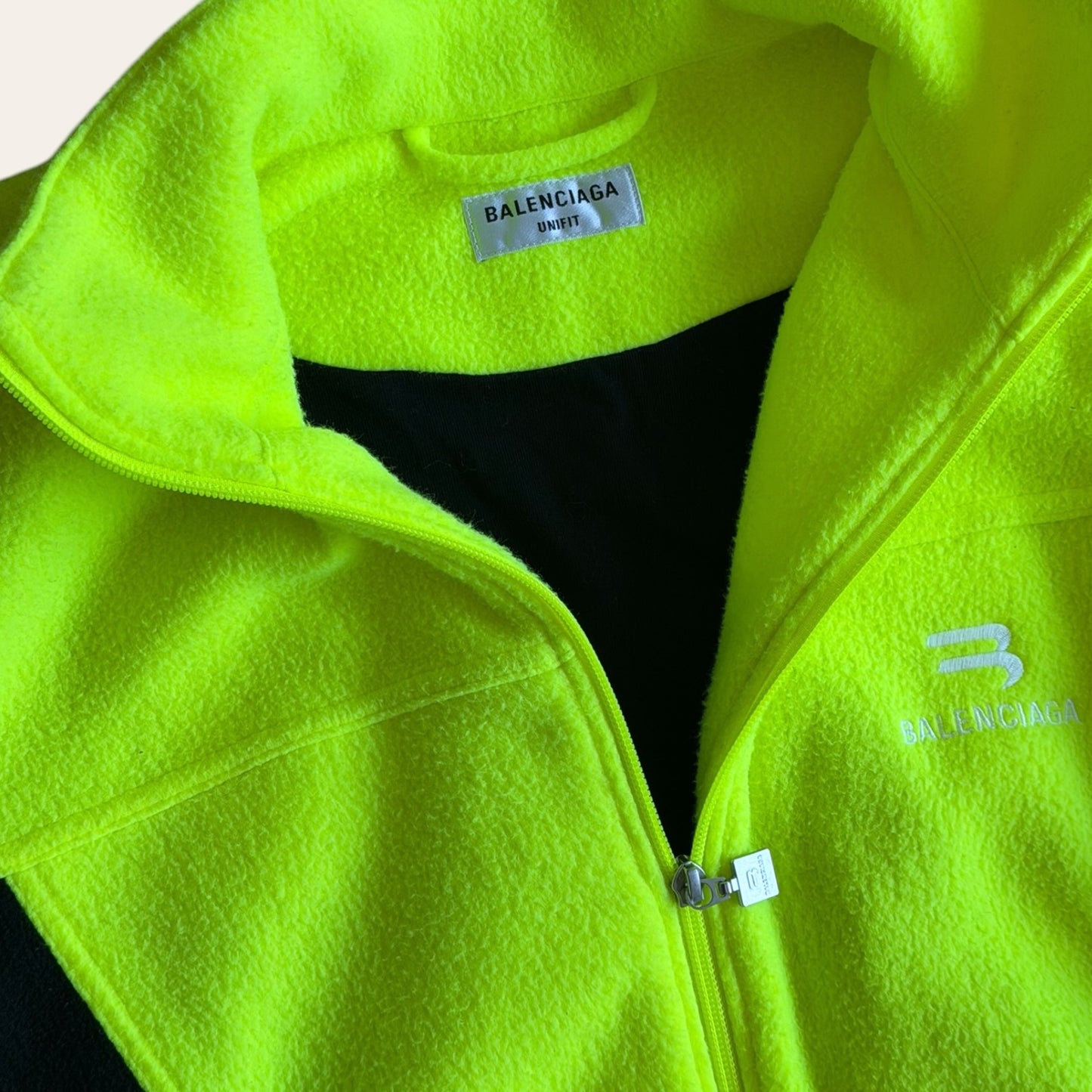 Balenciaga Fleece Jacket Neon Size S
