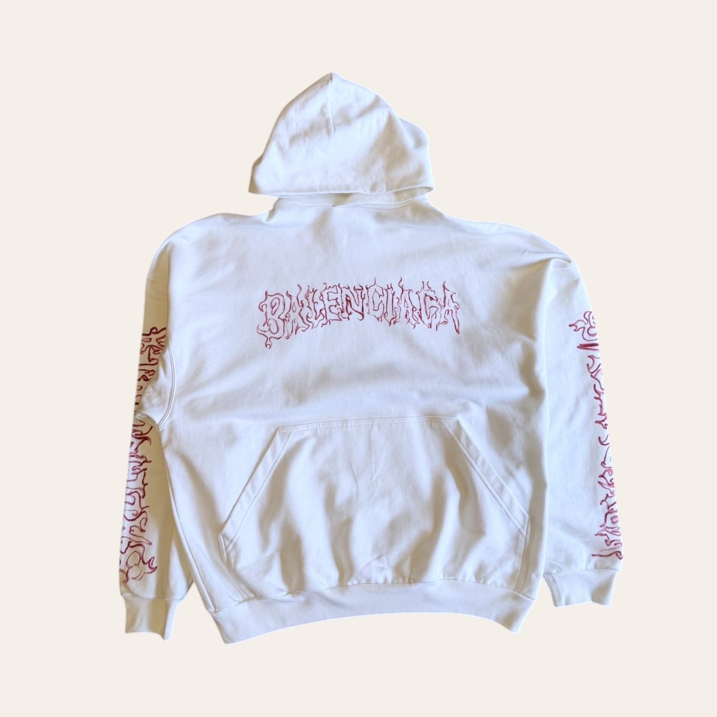 Balenciaga DIY Metal Hoodie White Size 2
