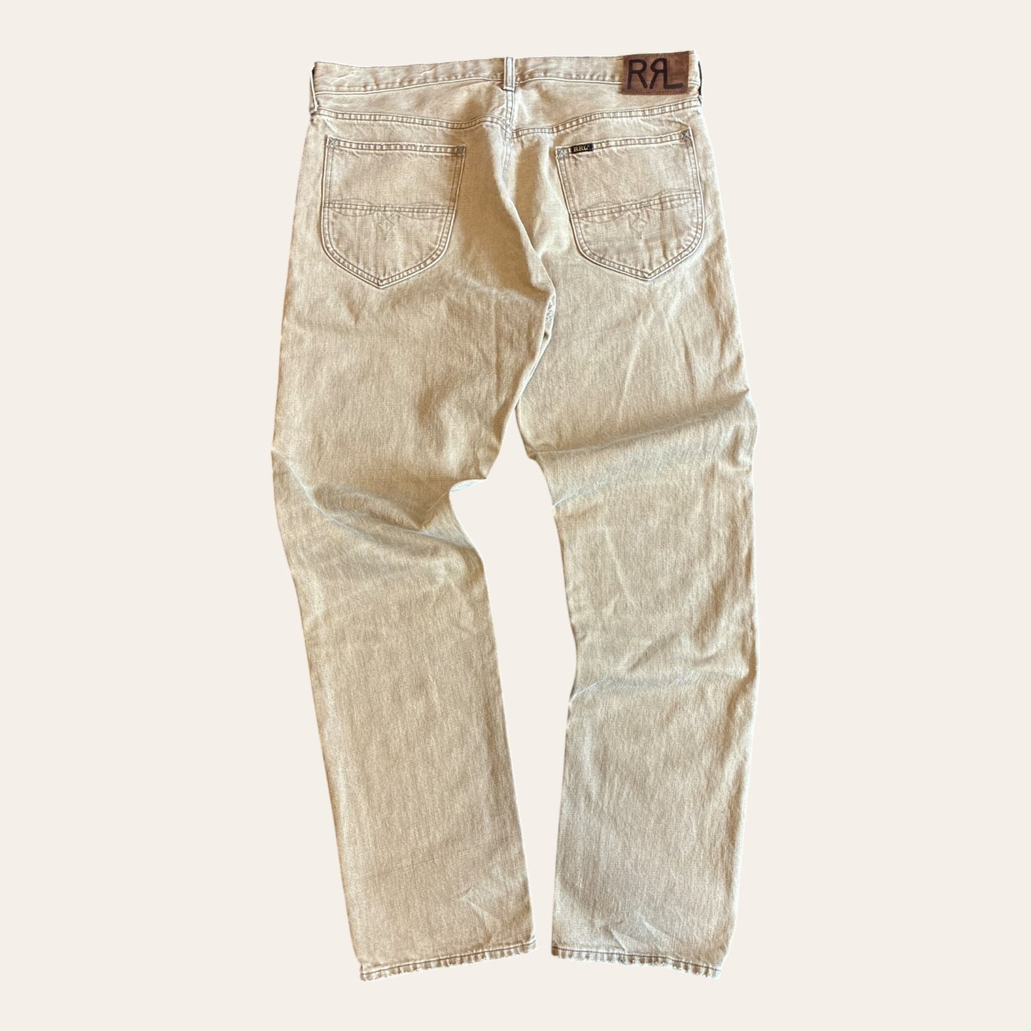 RRL High Slim Tan Jeans Size 36x32