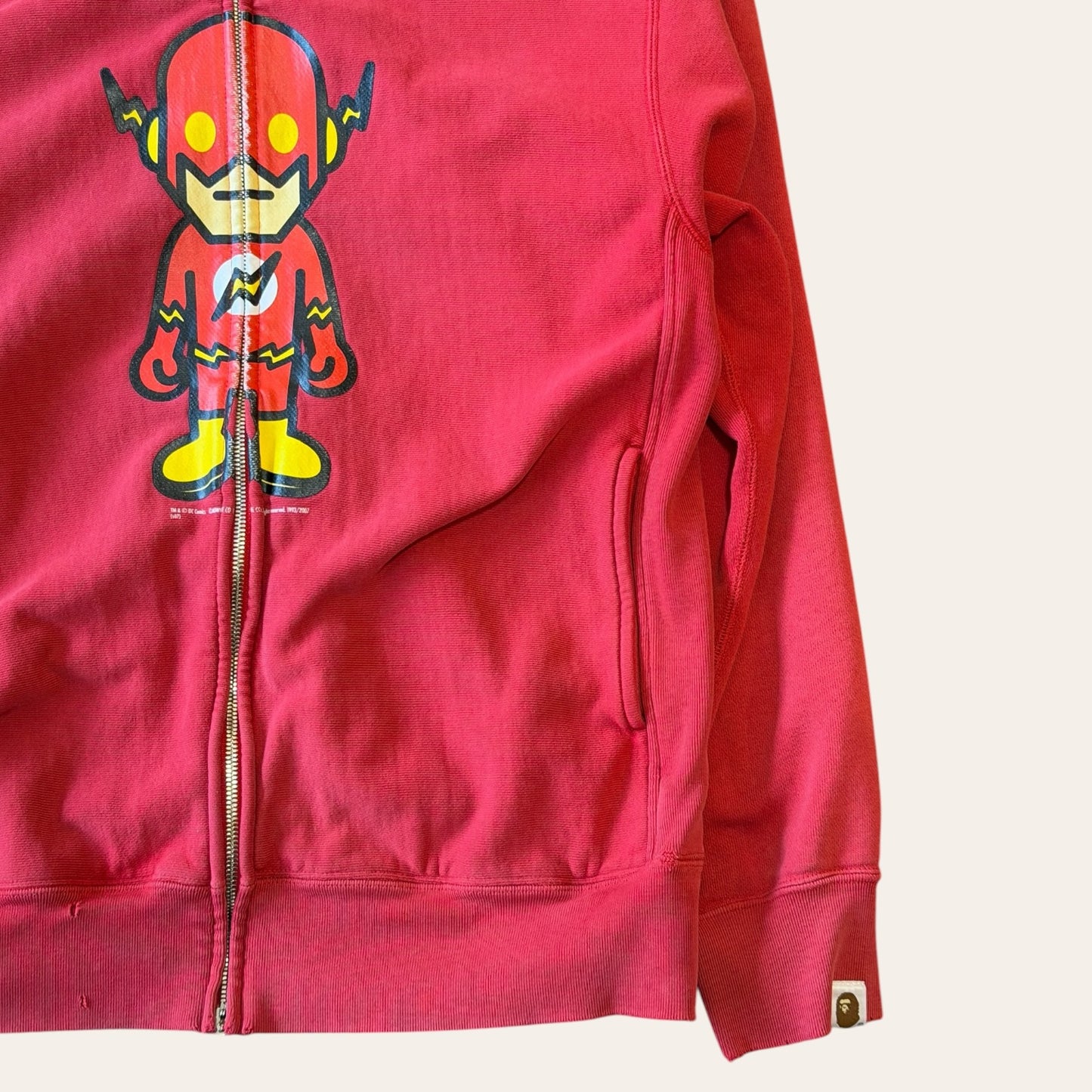 00s Bape x DC Comics Flash Zip Hoodie Size M