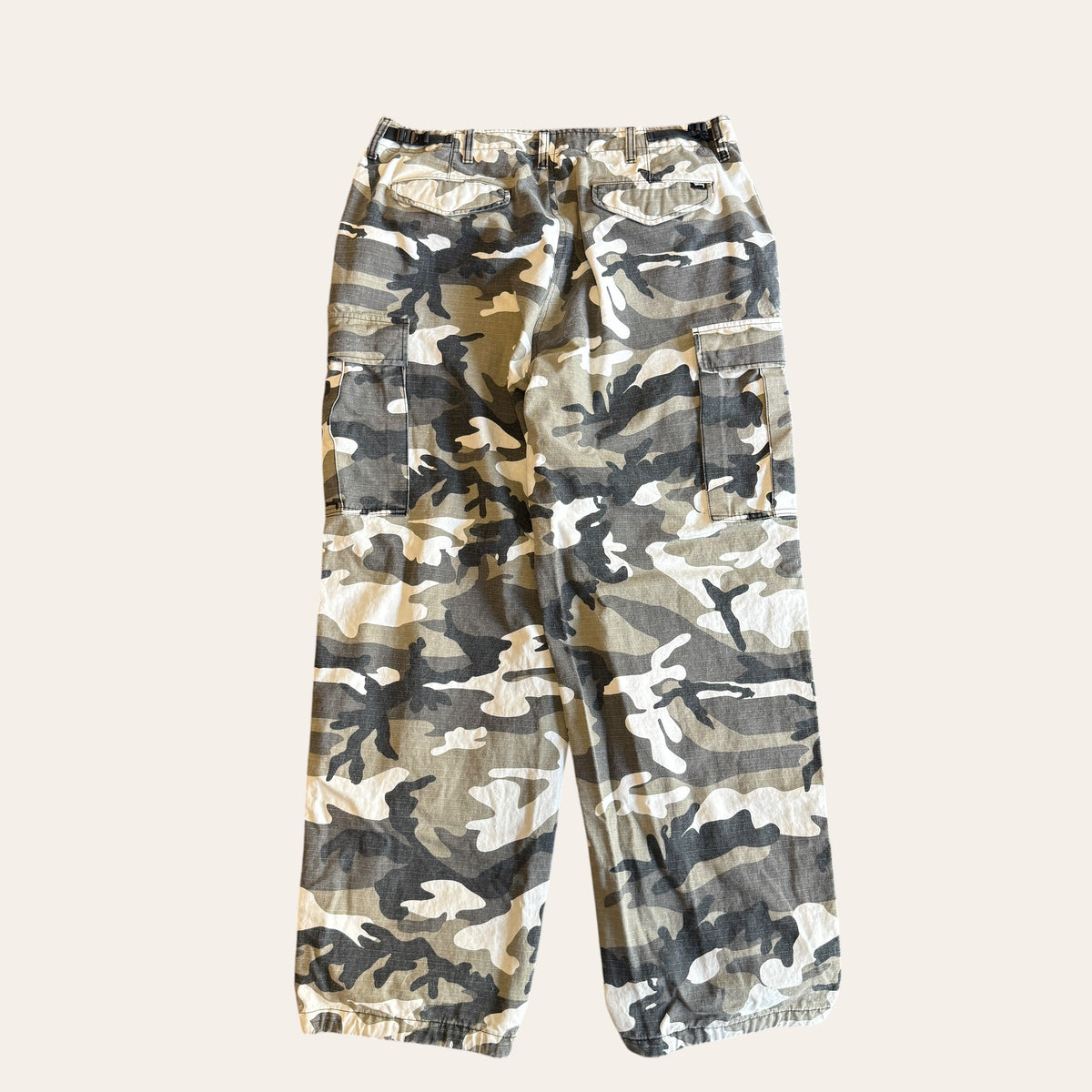 Stussy White Camo Cargos Size 38