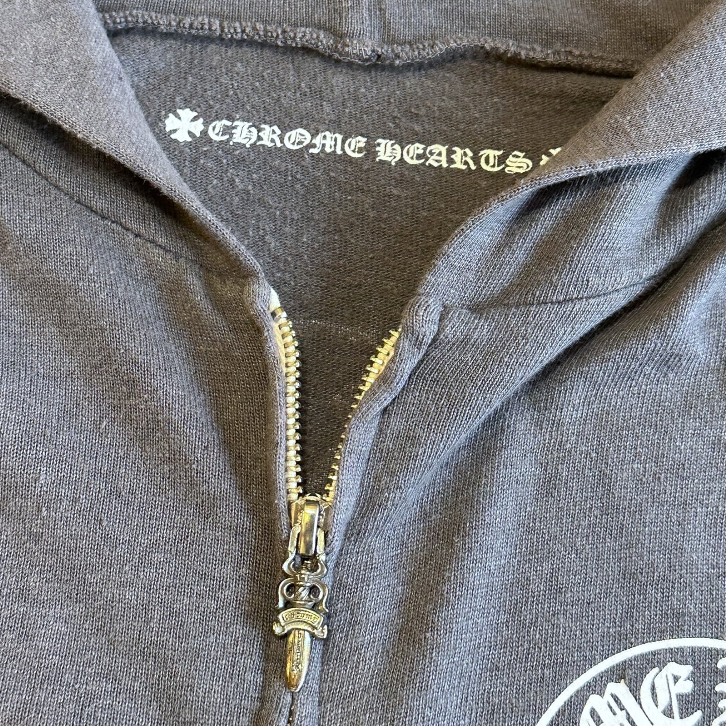 Chrome Hearts Horseshoe Zip Hoodie Grey Size M