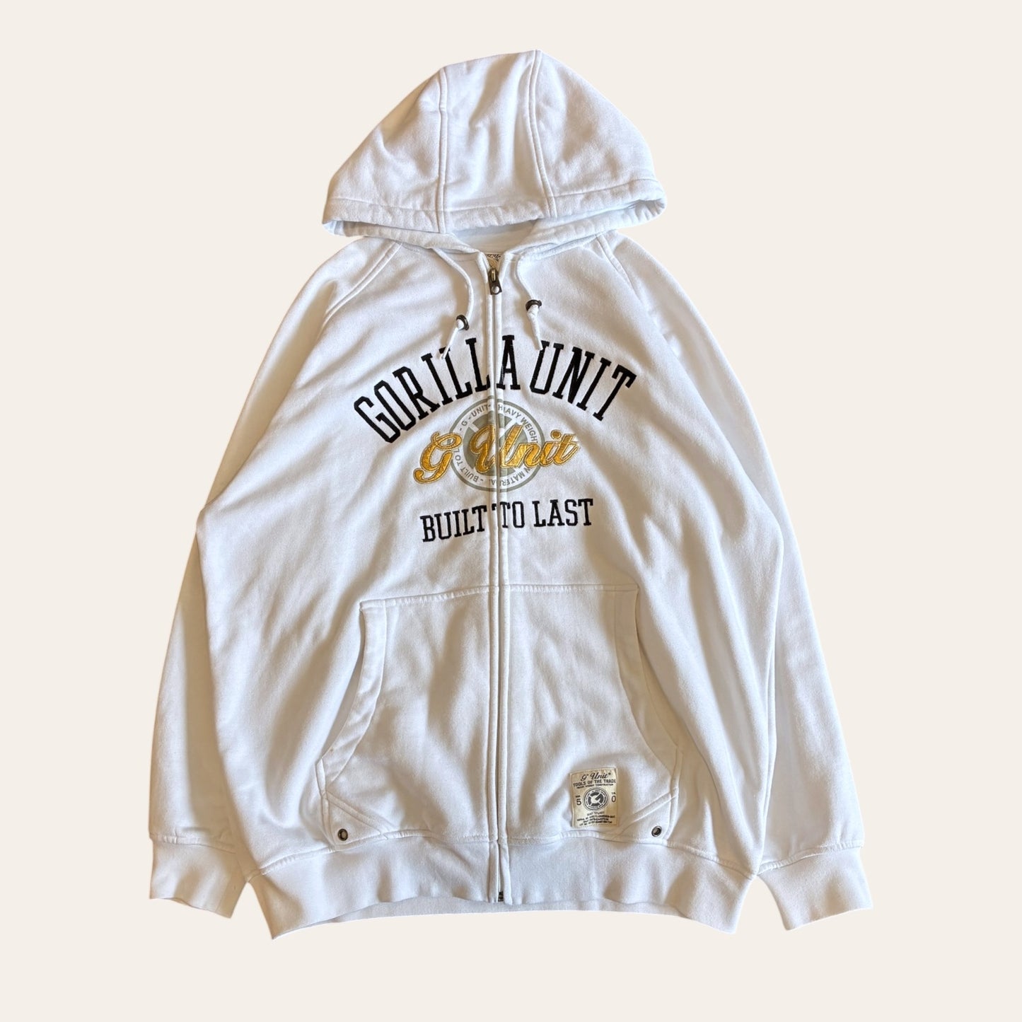 00s G Unit Zip Hoodie White Size XL